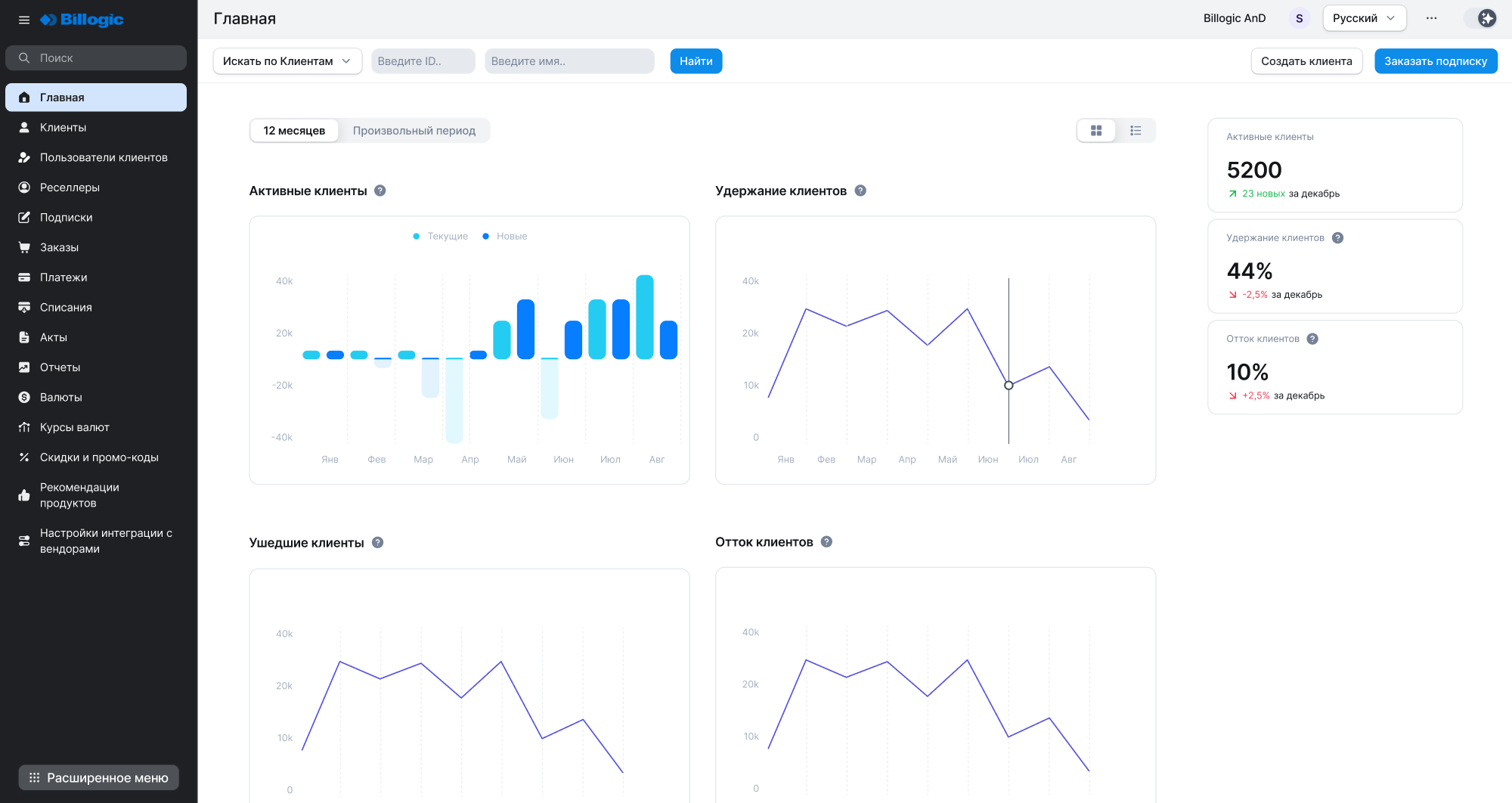 BillogicPlatform административный портал